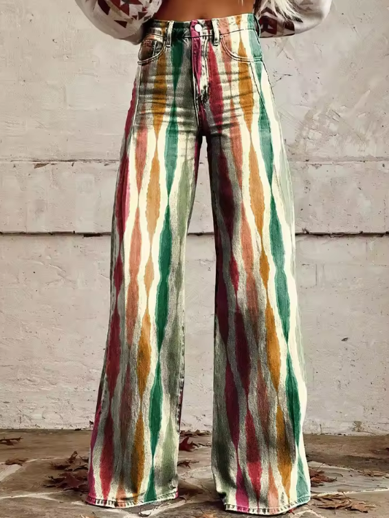 FRANÇOISE | Boho Vintage Trousers with Retro and Elegant Charm