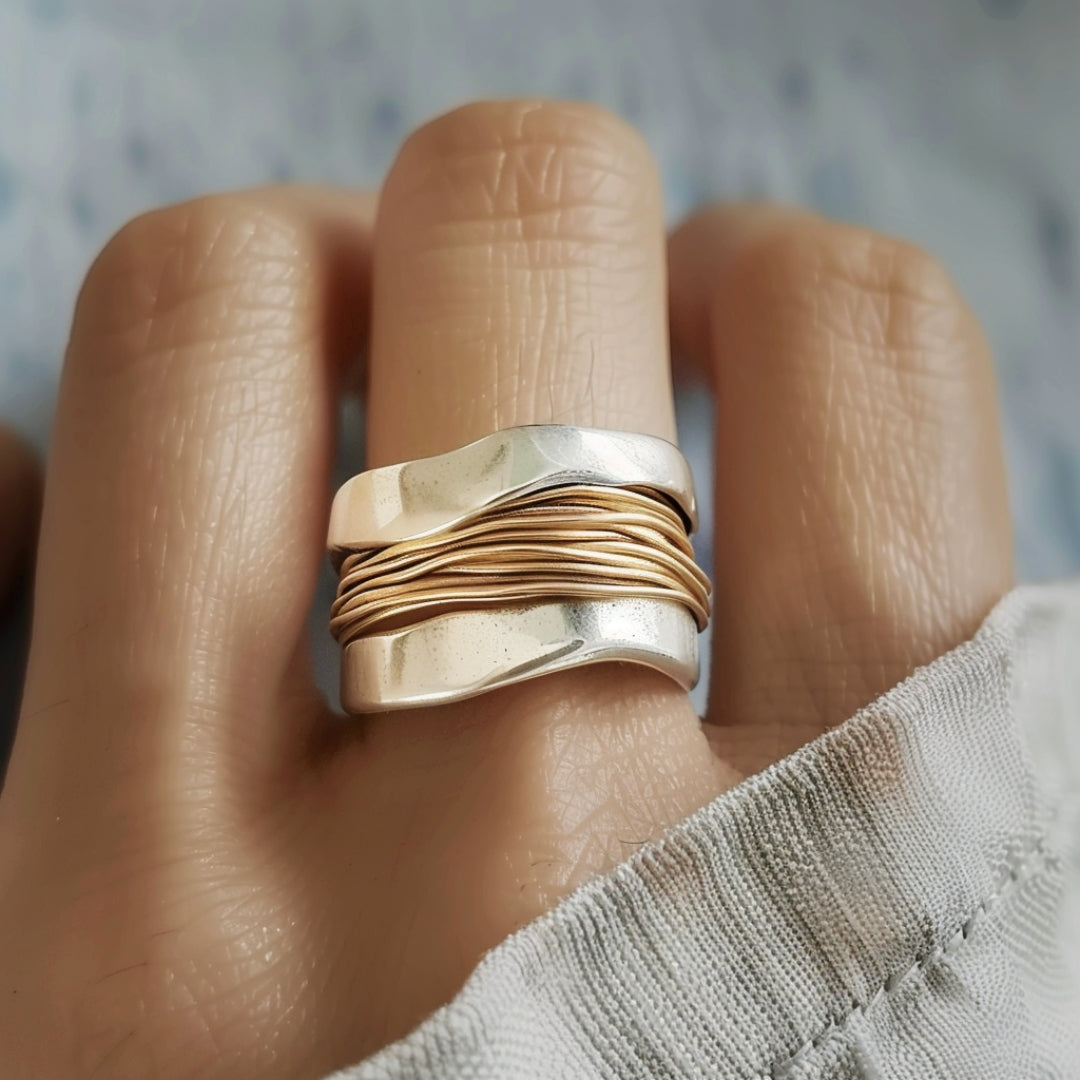 Silver-plated Gold Ring