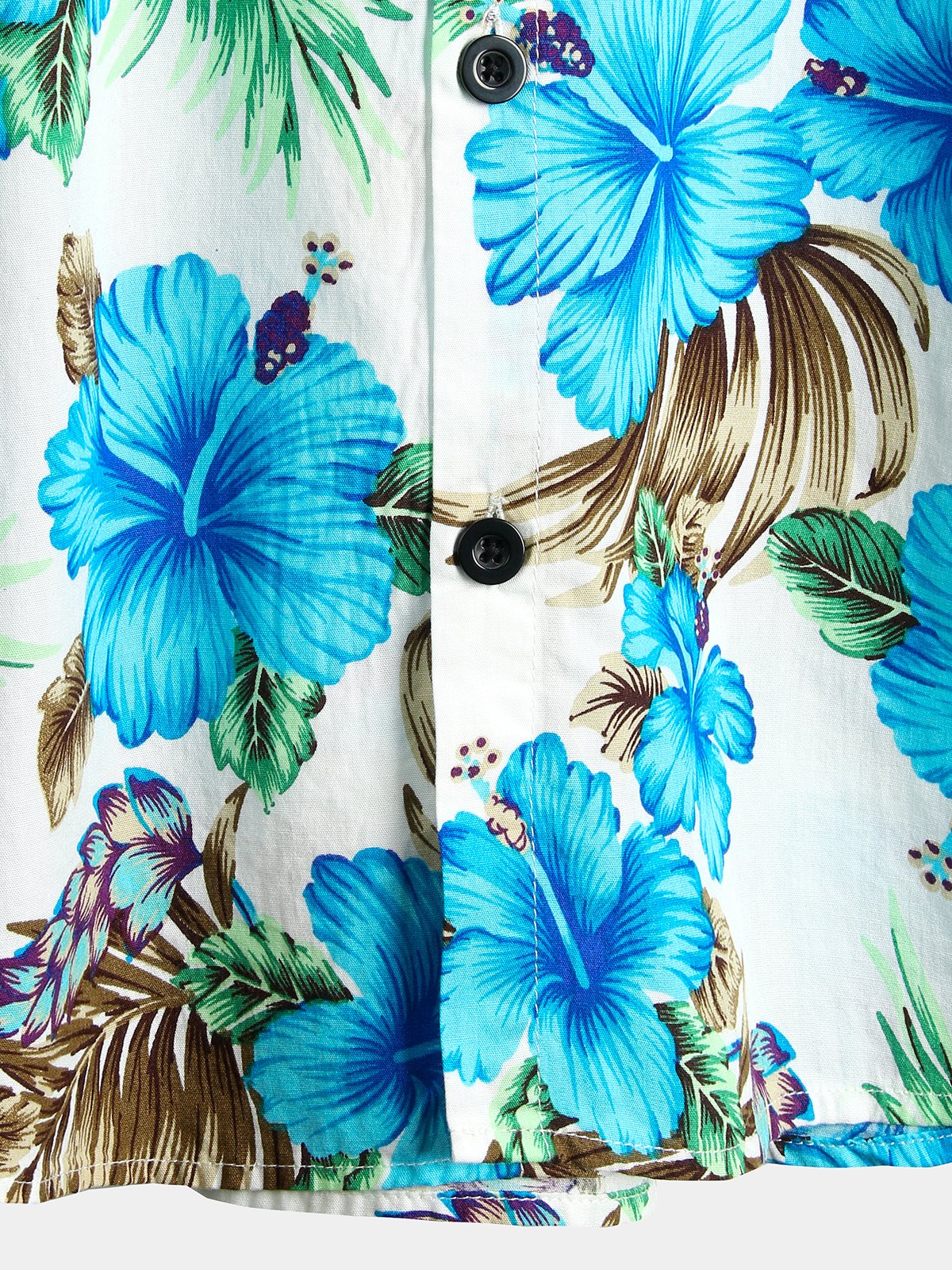 Men's Pure Cotton Shirt with Hawaiian Holiday Style Print