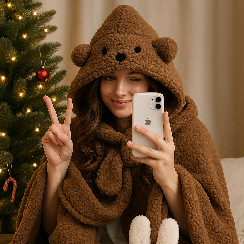 The SnuggleBear Hoodie Cape