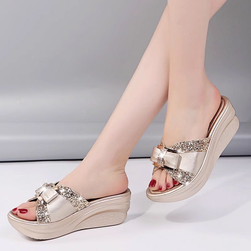 🌸Sandals with Slanted Heel Lifting 5.5 CM
