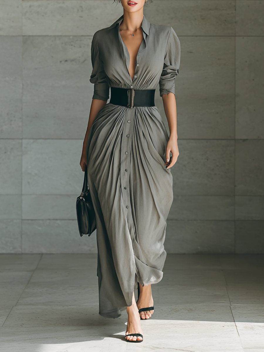 Zahara | Long Pleated Dress