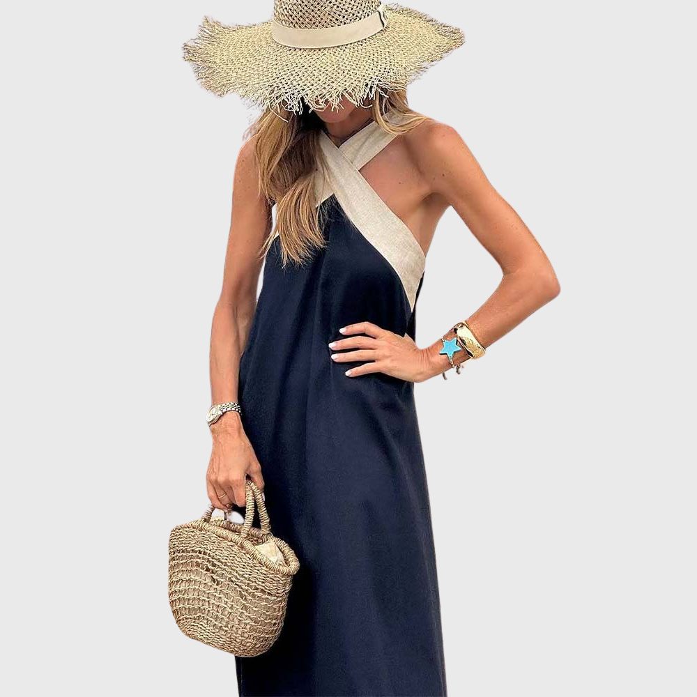 Ladies Cross-necked Summer Dress