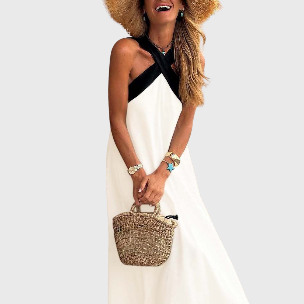 Ladies Cross-necked Summer Dress