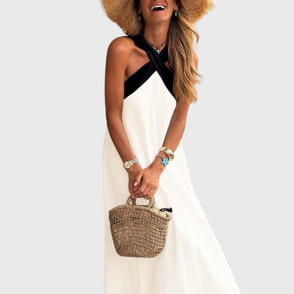 Ladies Cross-necked Summer Dress