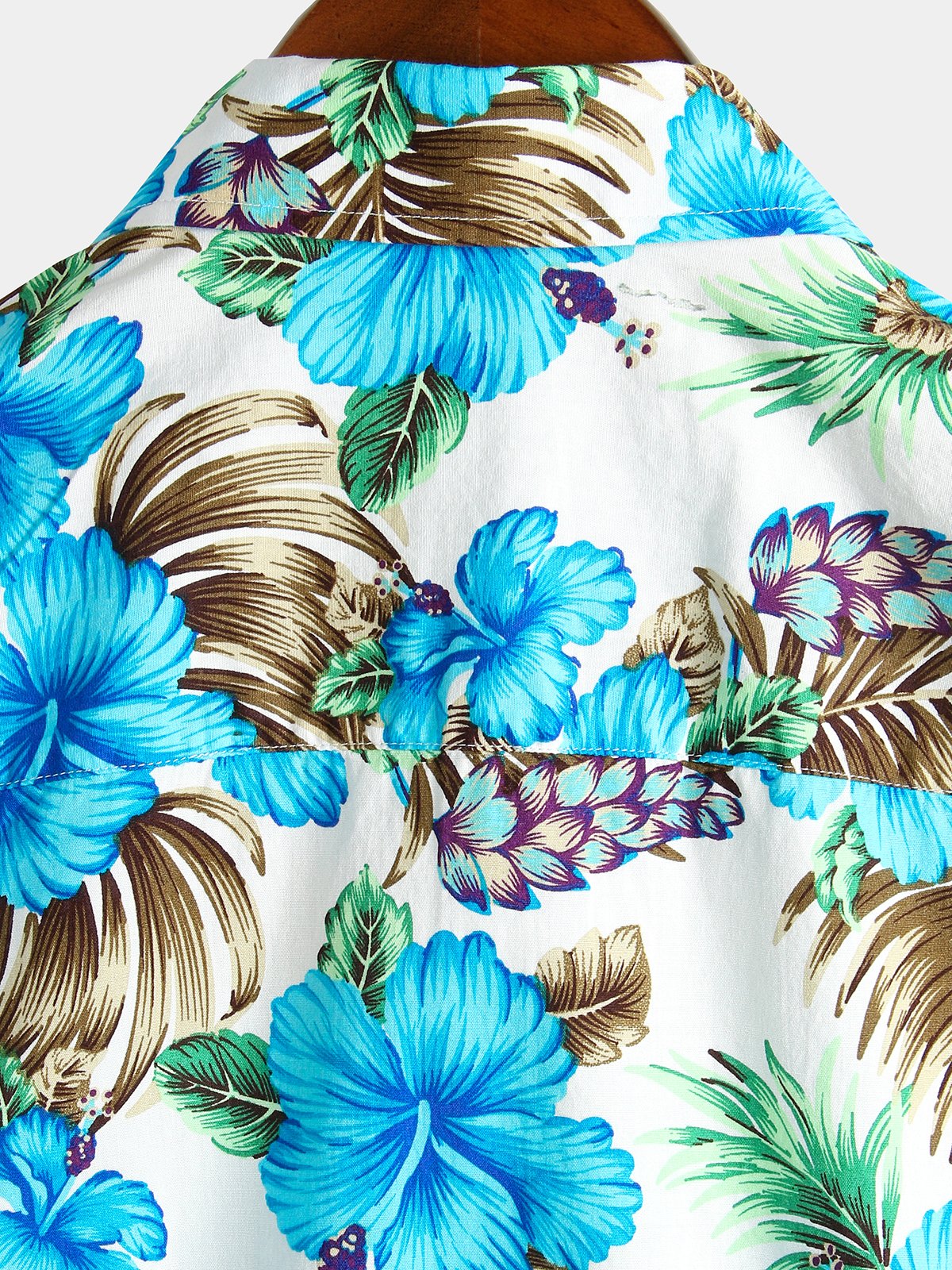 Men's Pure Cotton Shirt with Hawaiian Holiday Style Print