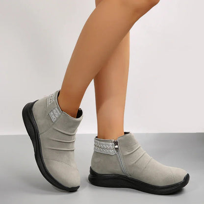 Aria | Women’s Zip-On Casual Ankle Boots