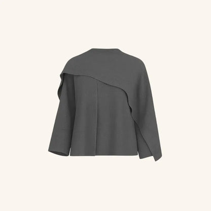 Elara | Knitted Cape with Integrated Scarf