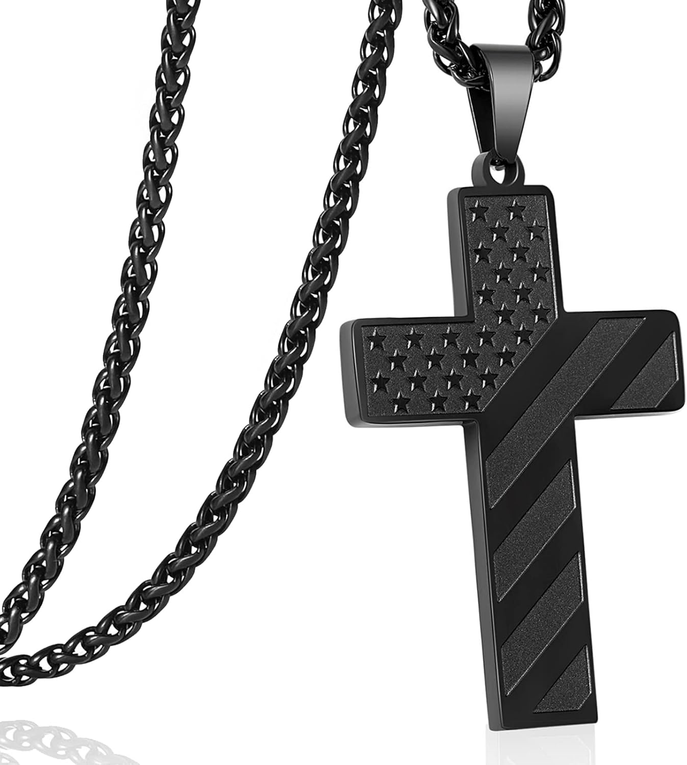 Cross Faith Patriotic Necklace