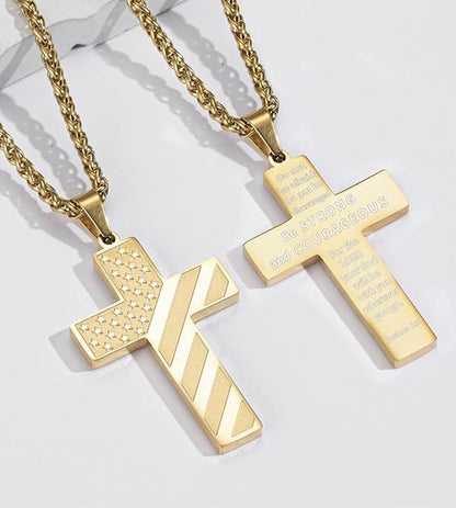 Cross Faith Patriotic Necklace
