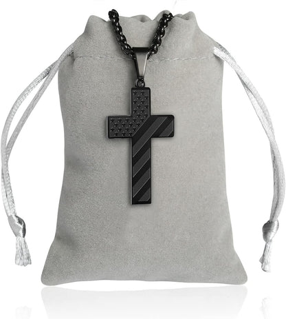 Cross Faith Patriotic Necklace