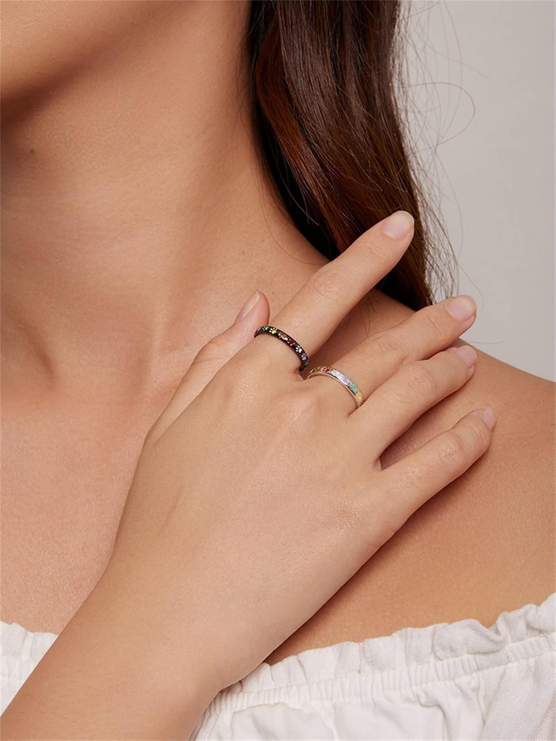 Ilduara™ | Silver Ring with a Fingerprint