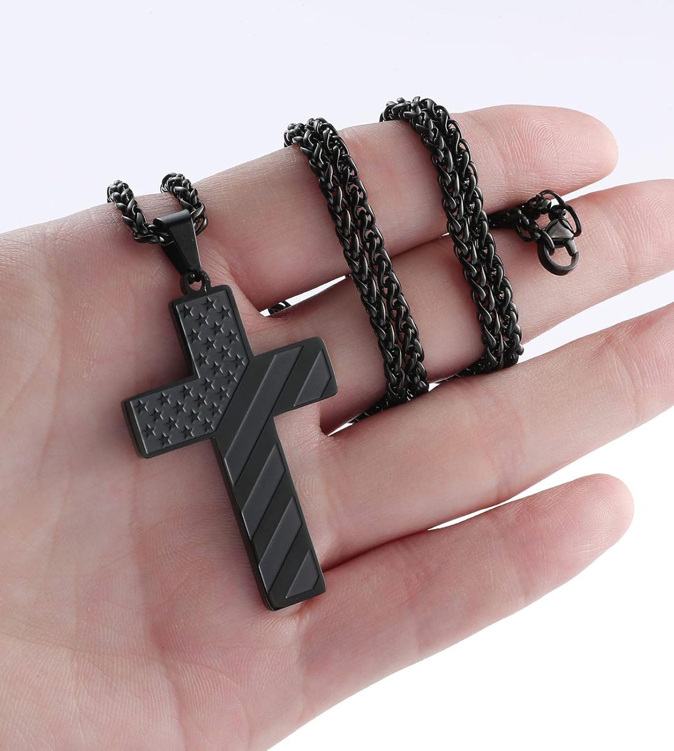 Cross Faith Patriotic Necklace