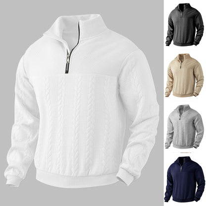 Marco | Jacquard Quarter-Zip Knit Sweater
