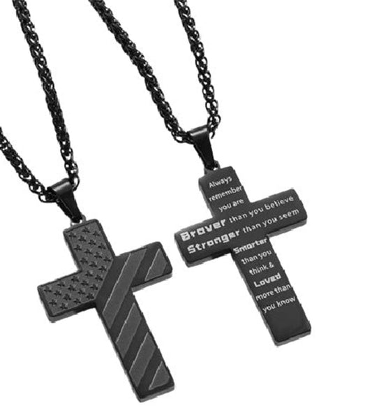 Cross Faith Patriotic Necklace