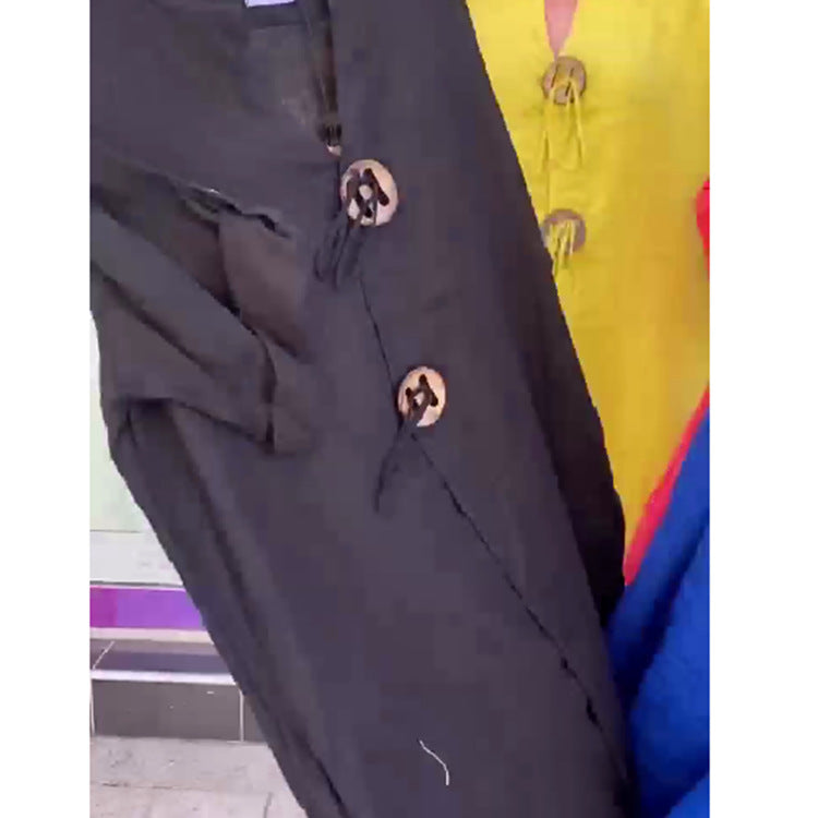 👗✨Casual V-Neck Dress Made of Cotton and Linen