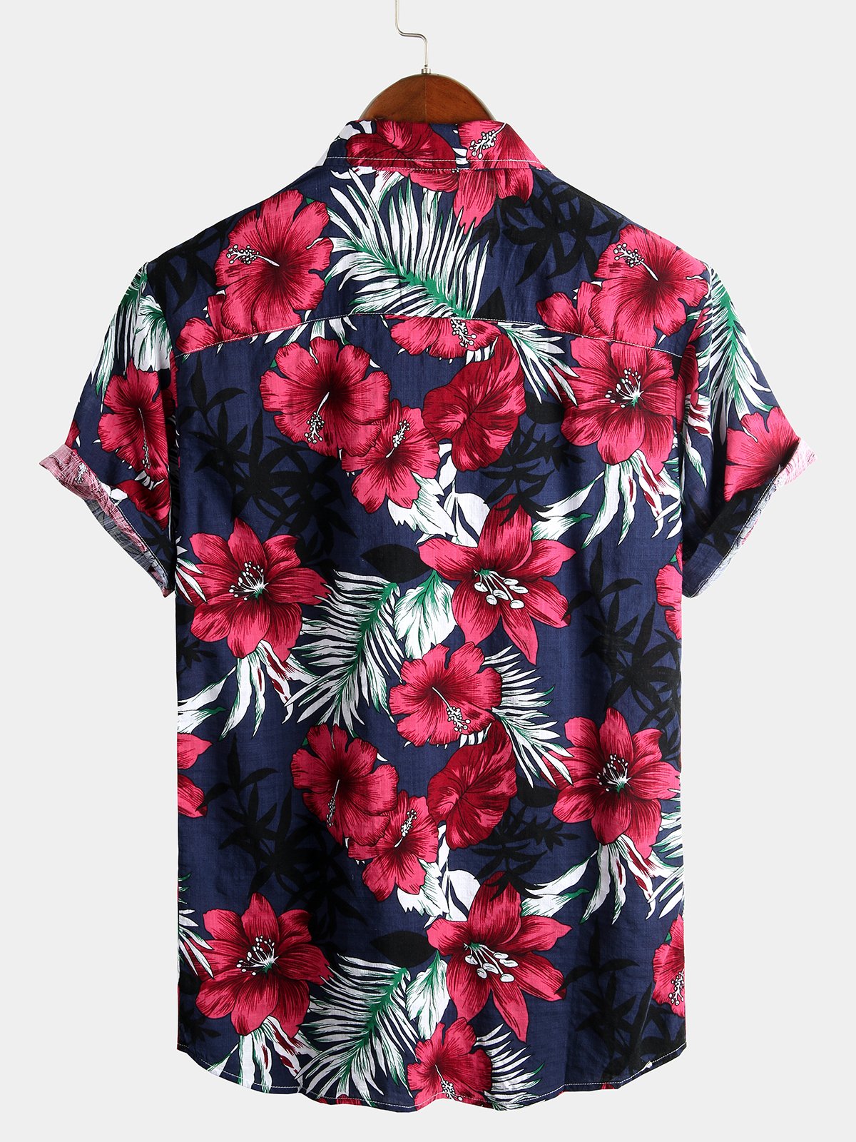 Men's Pure Cotton Shirt with Hawaiian Holiday Style Print