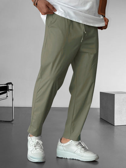 Essential Tapered Drawstring Trousers