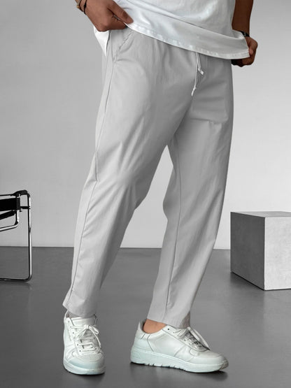 Essential Tapered Drawstring Trousers