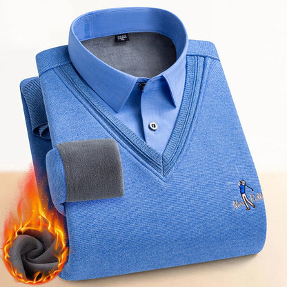 Men's Thermal Sweater with Double Fleece Lining