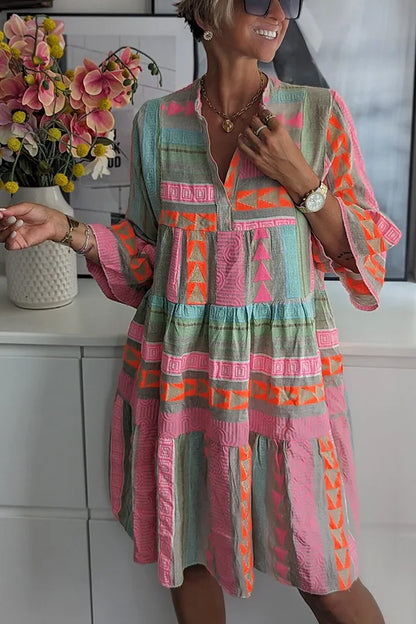 Juliane - Boho Tiered Swing Dress