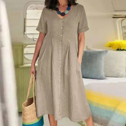 Linen Luxe Pocket Dress