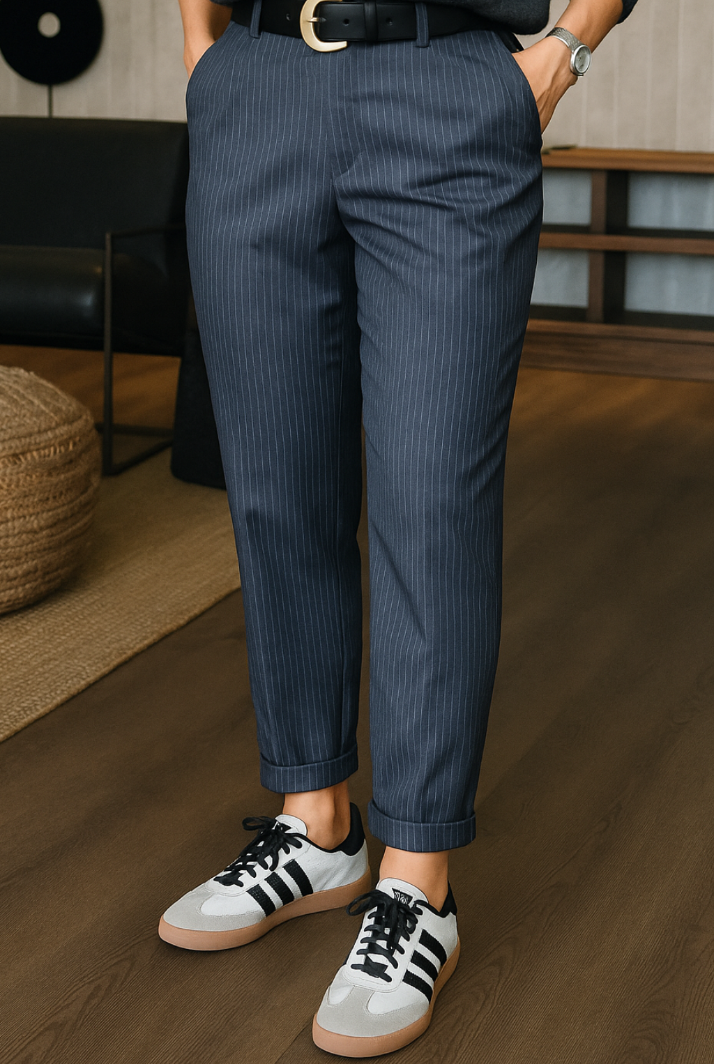 MATHILDA | STRIPED SUIT PANTS