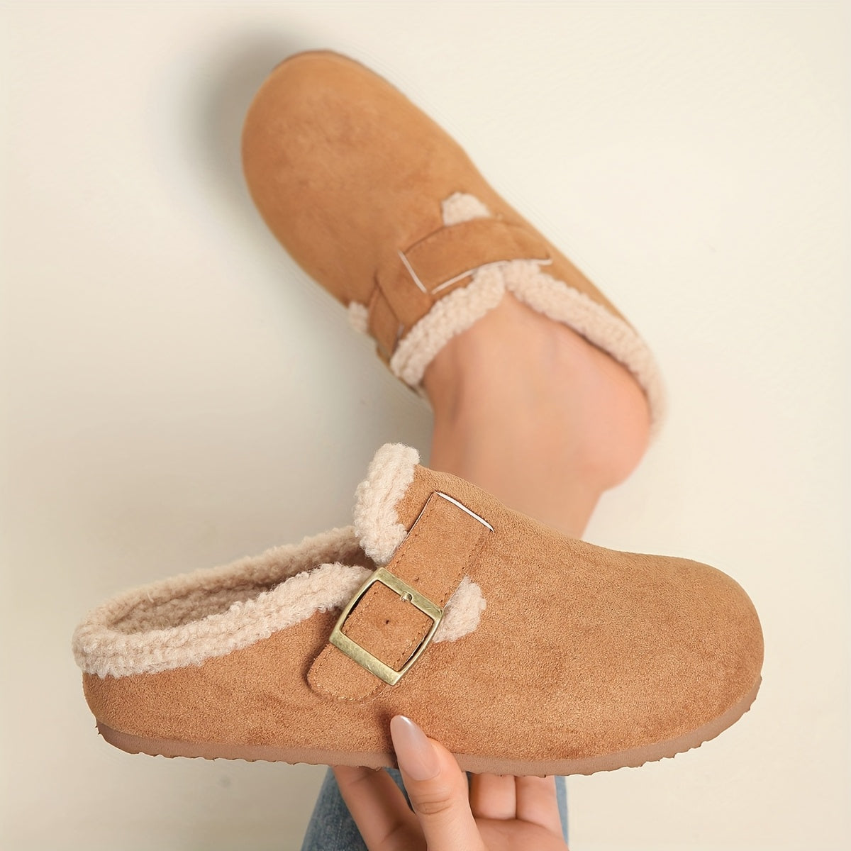Luna | Plush-Lined Platform Mules