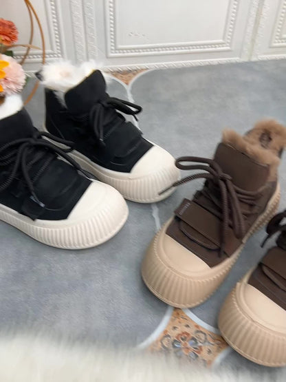 Nora | Plush-Lined Mid-Top Winter Boots