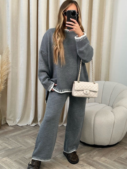Cozy Contrast Knit Co‑Ord