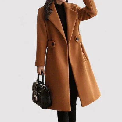 Elena | Wool Belted Coat for Timeless Elegance