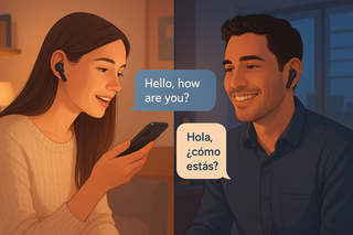 💬 Daily convos with your long-distance partner
stay connected with real time translation for meaningful conversations even at a distance - using our translating earbuds and your phone < just show it in action