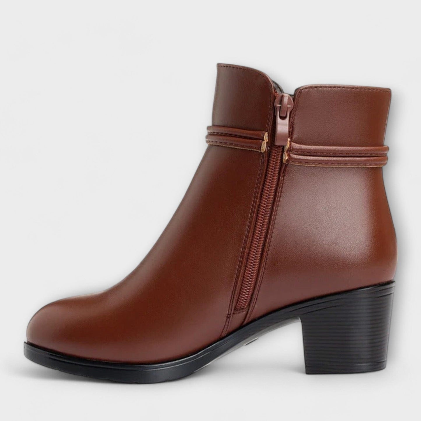 Evelina | Elegant Winter Ankle Boots with Zipper