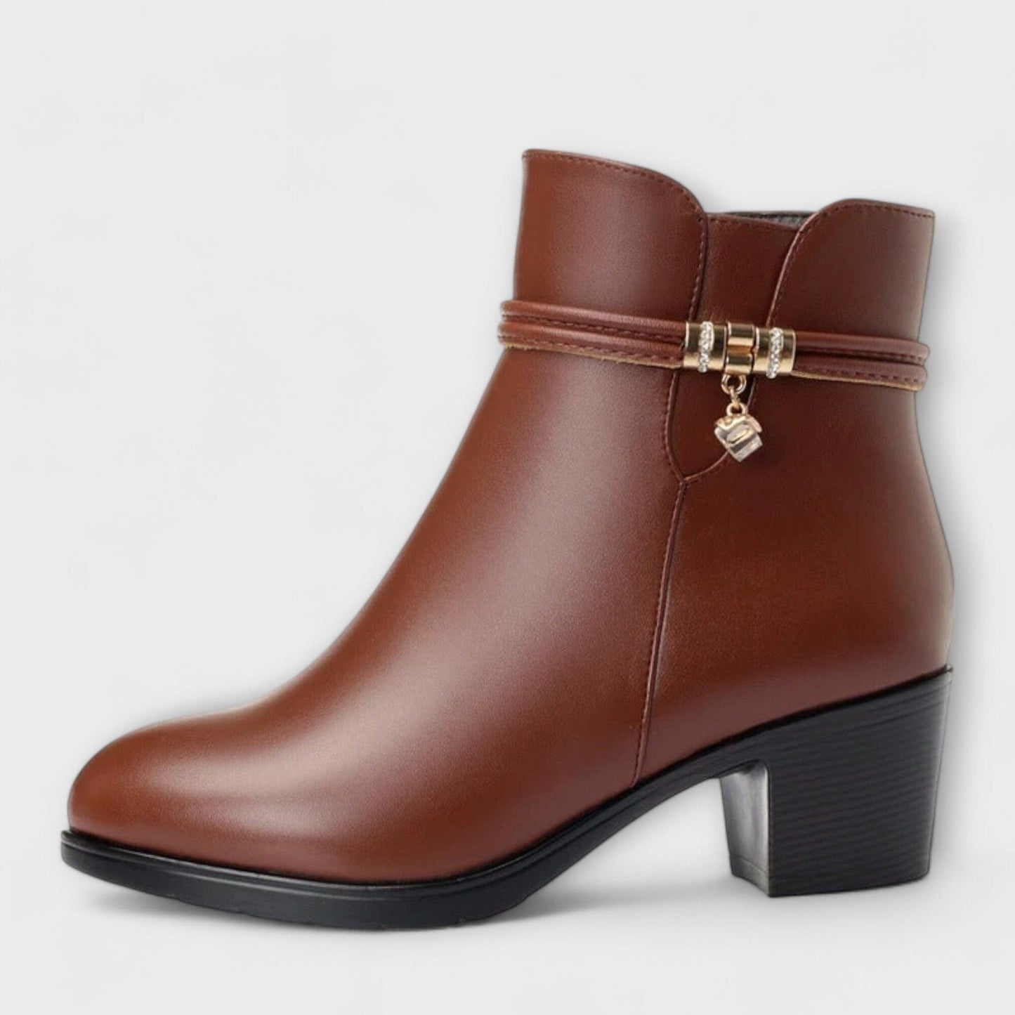 Evelina | Elegant Winter Ankle Boots with Zipper