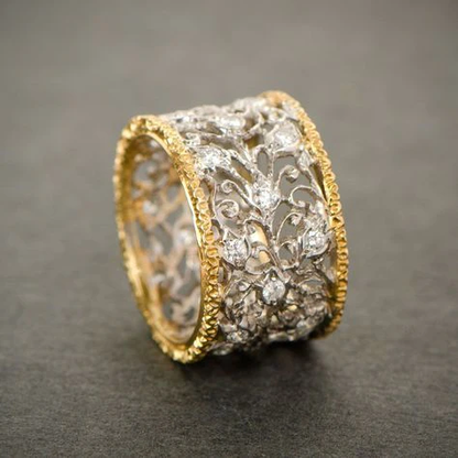 Mika - Vintage Ivy Ring with Cubic Zirconia