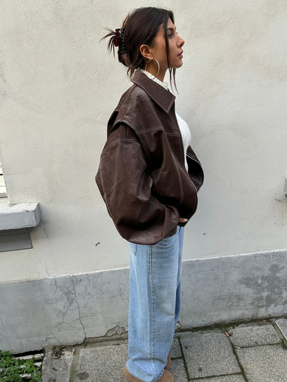 Maria Oversized Contrast Jacket