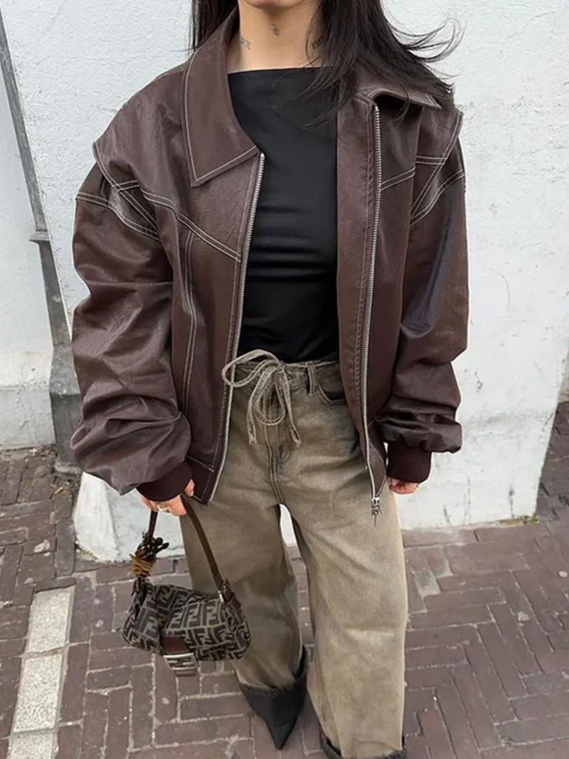 Maria Oversized Contrast Jacket