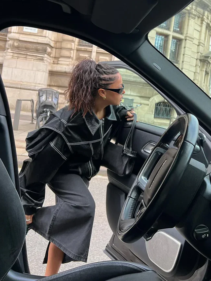 Maria Oversized Contrast Jacket