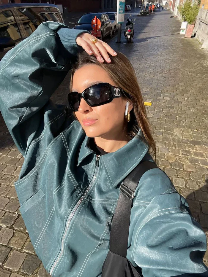 Maria Oversized Contrast Jacket