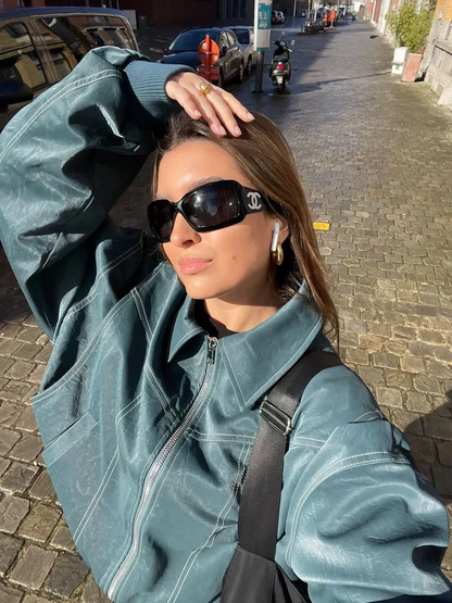 Maria Oversized Contrast Jacket