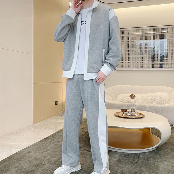 Casual 2 Piece Contrast Sport Jogging Tracksuits Set (50% off)🔥Free UK Shipping