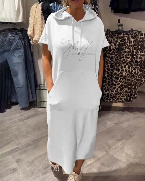 💥🔥👗[S-5XL]2025 New Summer Style Loose, Comfortable and Breathable Plus Size Sweatshirt Dress