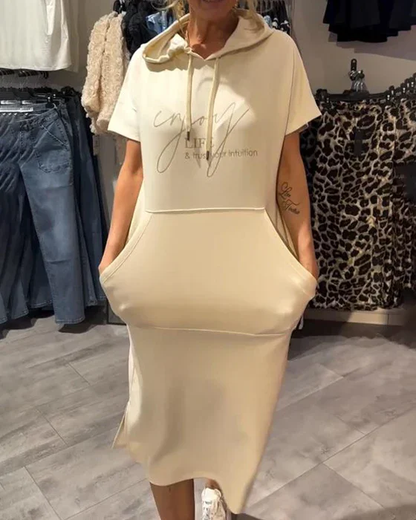 💥🔥👗[S-5XL]2025 New Summer Style Loose, Comfortable and Breathable Plus Size Sweatshirt Dress