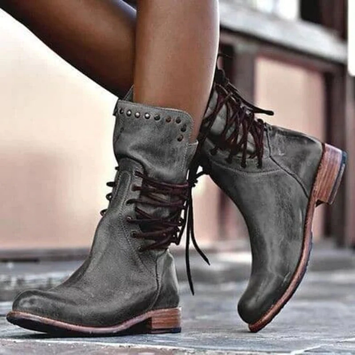 AVA | Vintage Lace-Up Boots