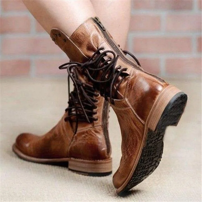 AVA | Vintage Lace-Up Boots