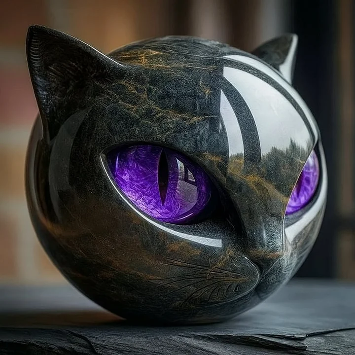ONYX | Handcrafted Black Cat Sculpture