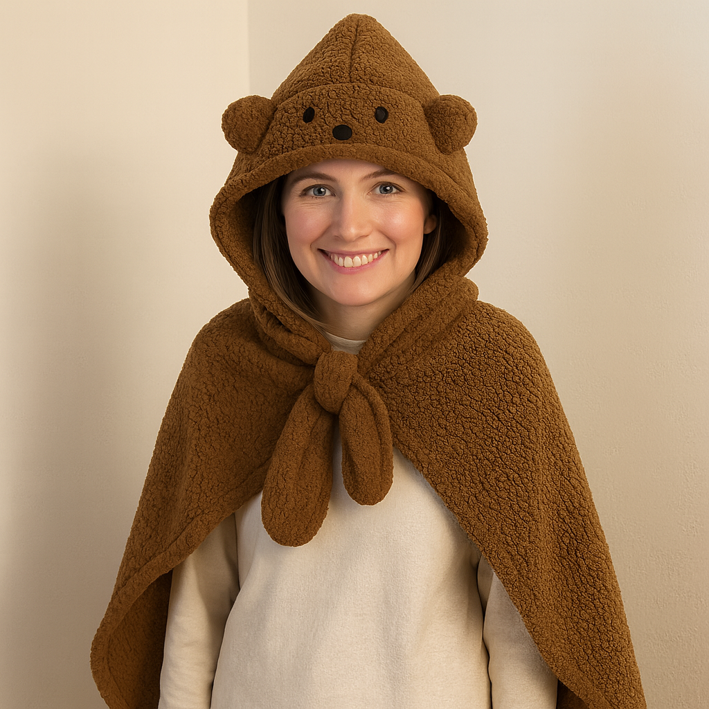The SnuggleBear Hoodie Cape