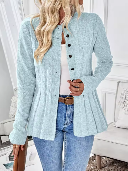 Clara | Textured Knit Button Cardigan