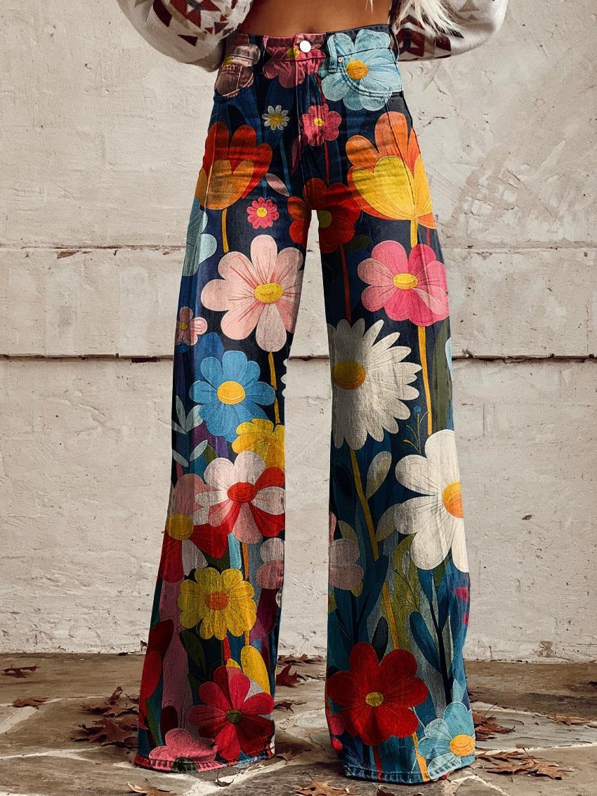 JACQUELINE | Elegant and Modern Trousers in Floral Pattern