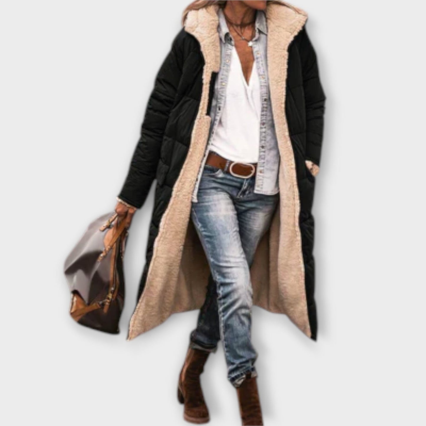 Noelle | Cozy Faux Fur Lined Winter Coat